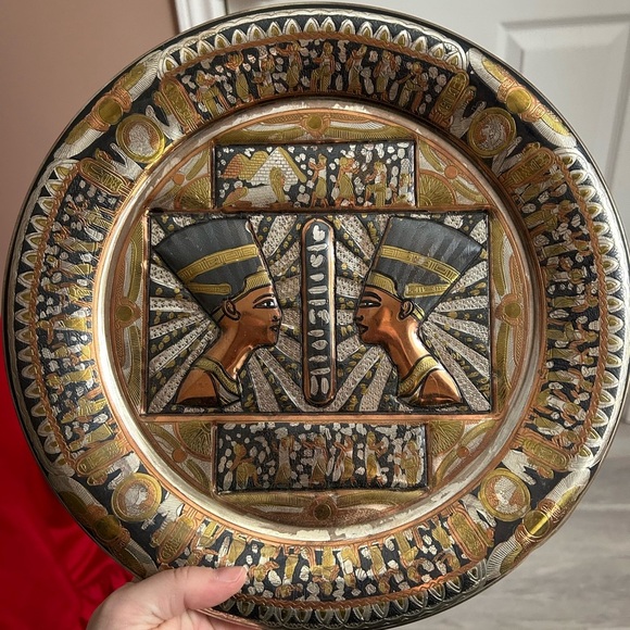 Other - Egyptian Themed Decorative brass vintage Plate 🥰